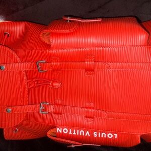 Louis Vuitton Vibrant Red Textured Tote